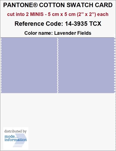 PANTONE® COTTON SWATCH CARD 14-3935 TCX Lavender Fields (2_MINIS)